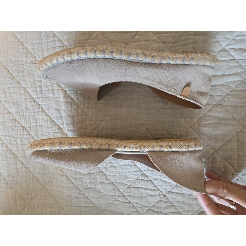 Verbenas Womens Suede Super Soft Slip On Open Toe Shoes Size 9 Gray Casual Flats - Picture 4 of 12